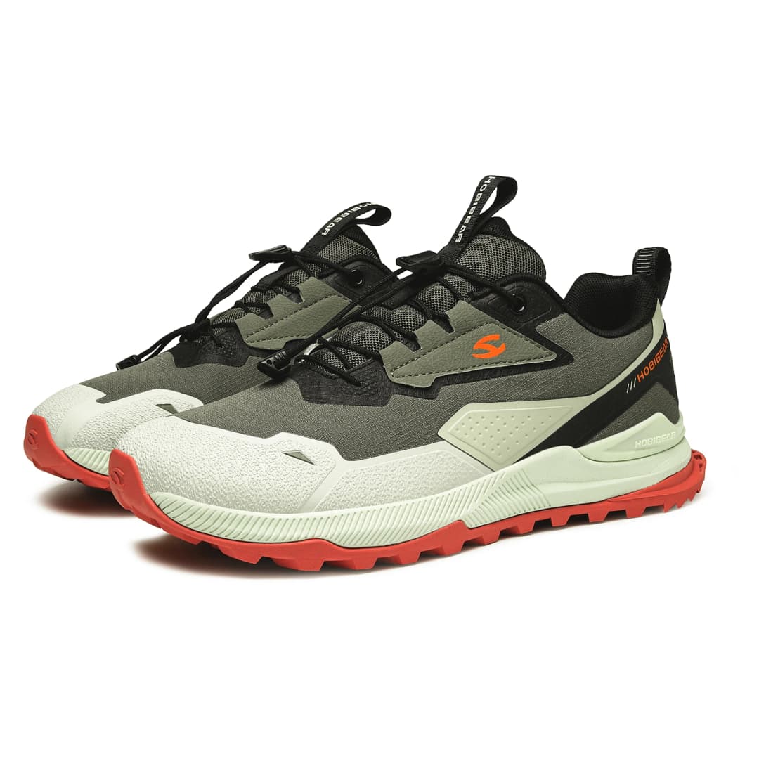 HOBIBEAR Hiking Walking Shoes for Men Women Elastic Band Non Slip Sneakers Comfortable Outdoor Travel Running Shoes - 2