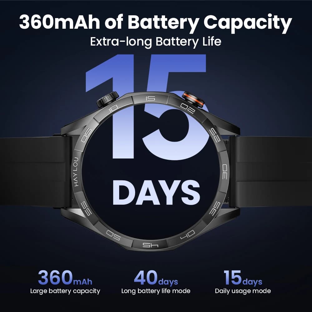 HAYLOU Solar 5 Voice Calling Smartwatch 1.58'' AMOLED Display 60Hz Smart Watch 24H Health Monitoring Sports Smartwatch for Men - 6