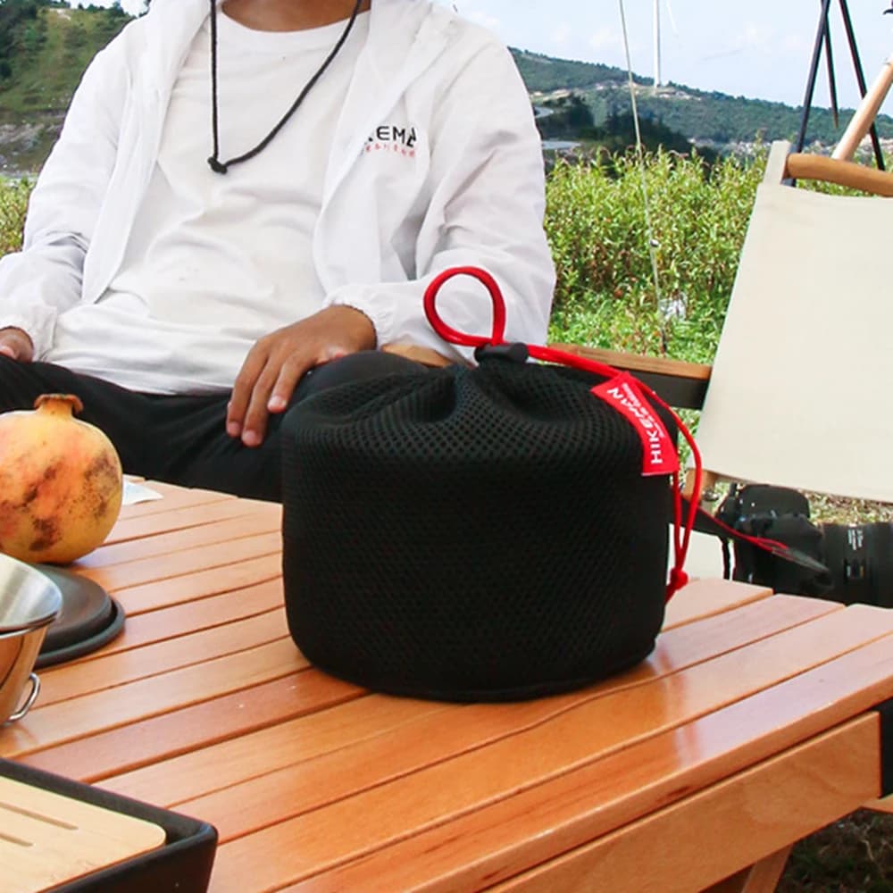 مجموعة حقائب أدوات مائدة من قماش شبكي خفيف الوزن، حقيبة تخزين أواني، حقيبة يد بفتحة سحّاب قابلة للتنفس - 6