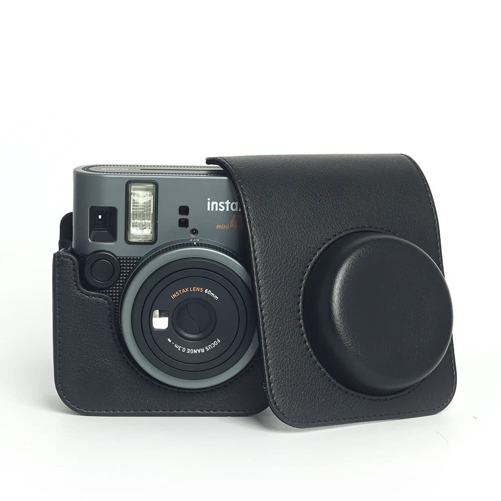 Fujifilm Instax Mini 41 Camera Bag+5Pcs Mini Magnets+Leather Storage Box Retro Leather Crossbody Bag Accessories Brown / Black - 4