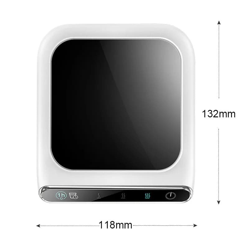 حصيرة تسخين أكواب صغيرة محمولة مع منفذ USB - 3 إعدادات تسخين حتى 100 درجة مئوية - 5