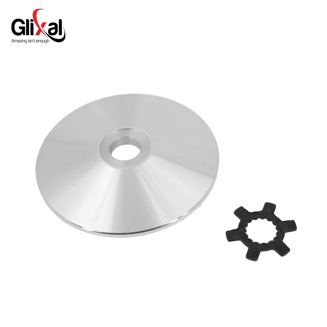 Glixal High Performance 98mm Racing Variator Fan for 2T Minarelli 1E50QMF Jog 90 4DM Keeway Scooter Moped (16mm ID, 15 Splines) - 3