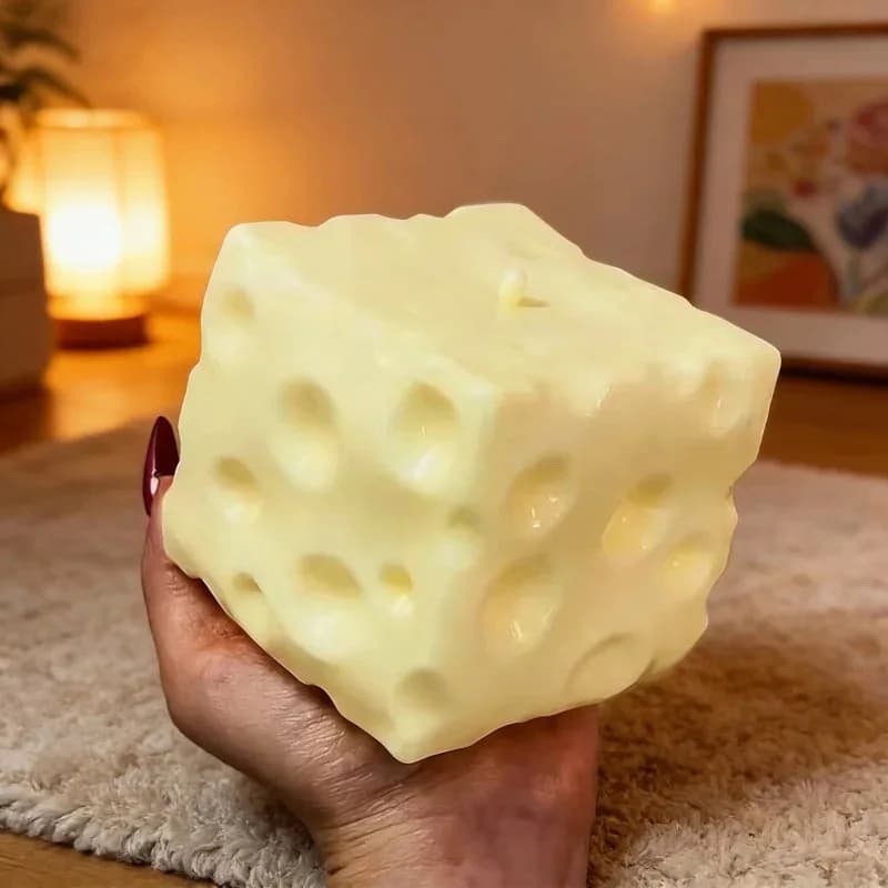 Simulate Cheese Slow Rebound Pinching Office Decompression Slow Rebound Cheese Pinching Ornament Relax And Decompress And Knead. - 2