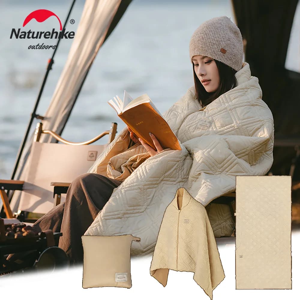 بطانية كهربائية مدفأة من Naturehike مناسبة للشتاء والتخييم مع بطانة كيس نوم حرارية