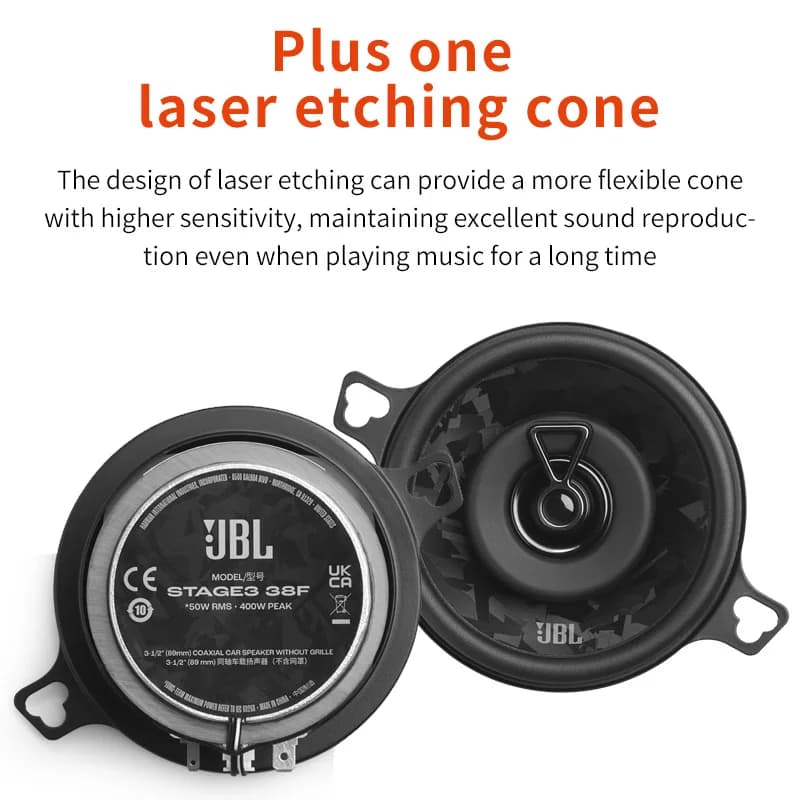 JBL Car Audio Speaker 3.5-Inch Coaxial Speaker, Tweeter and Midrange Stage 3, JBL Official Genuine Stereo Speaker 3.5-Inch GX328 - 3