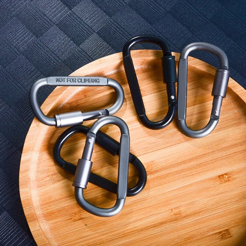 Camping Mountaineering Buckle Aluminum Alloy D-ring Locking Carabiner Clip Set Climbing Screw Lock Hanging Hook Buckle
