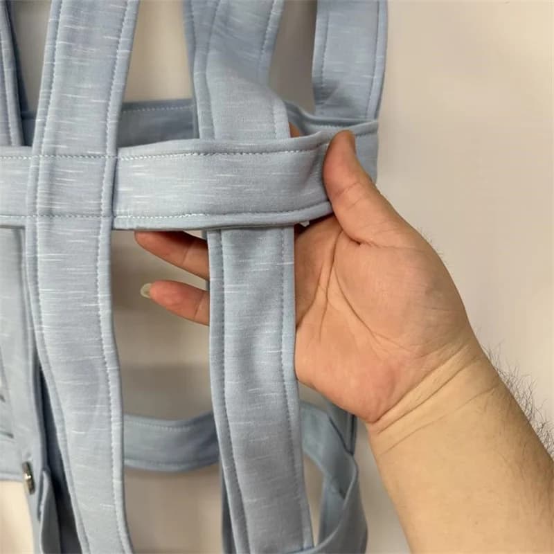 قمصان وبلوزات أحادية الصدر من ماركة Tide، تصميم عصري ومميز، قميص أجوكير مجوف للسيدات - 4