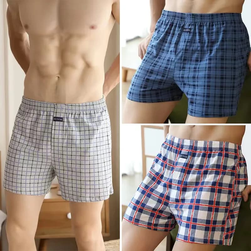Big Underpants Pajama Bottoms at home High waist Allo pants plus size boxer briefs for men cotton slacks all high-waisted boxers - 6