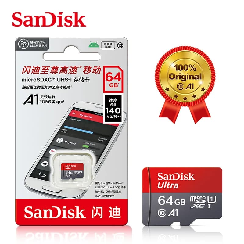Sandisk Ultra Micro tf SD card 128GB 32GB 64GB 256GB Mini SD Card SD/TF Flash Card Memory Card 32 64 128 gb miniSD for Phone - 3