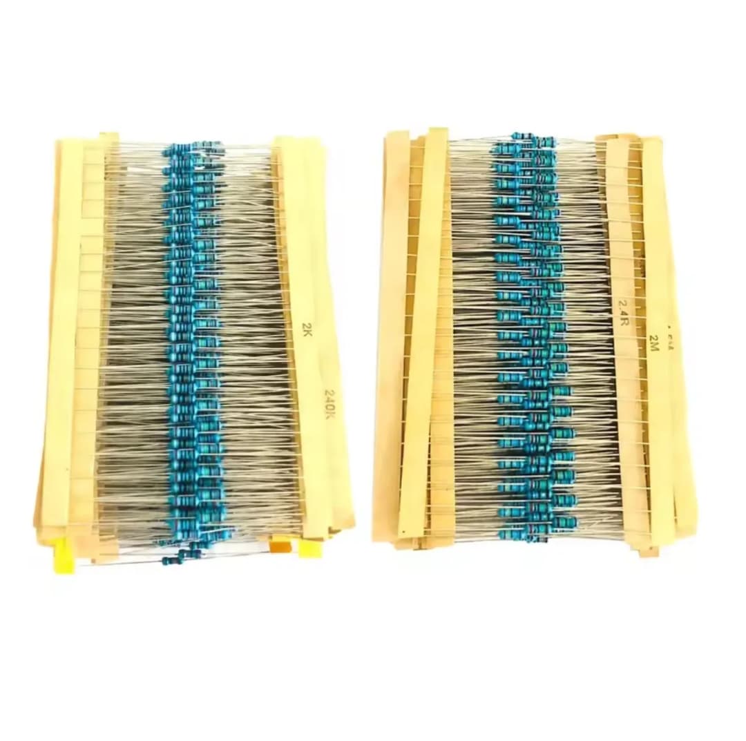 300pcs/600pcs/820pcs 1% Resistor Set Resistance 1/4W Metal Film Resistors Kit 10Ohm ~1M Ohm 30Values Electronic Components Kit - 4