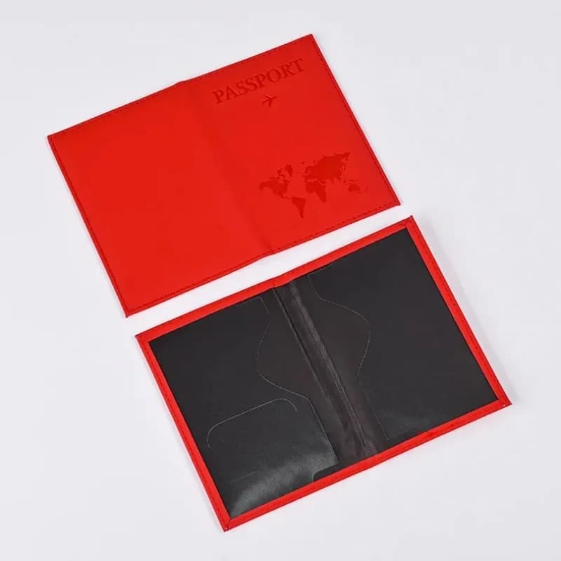 PU Passport Wallet Map Print Passport Holder Flight Ticket Clips ID Credit Card Holder Passport Covers Travel Accessories - 6