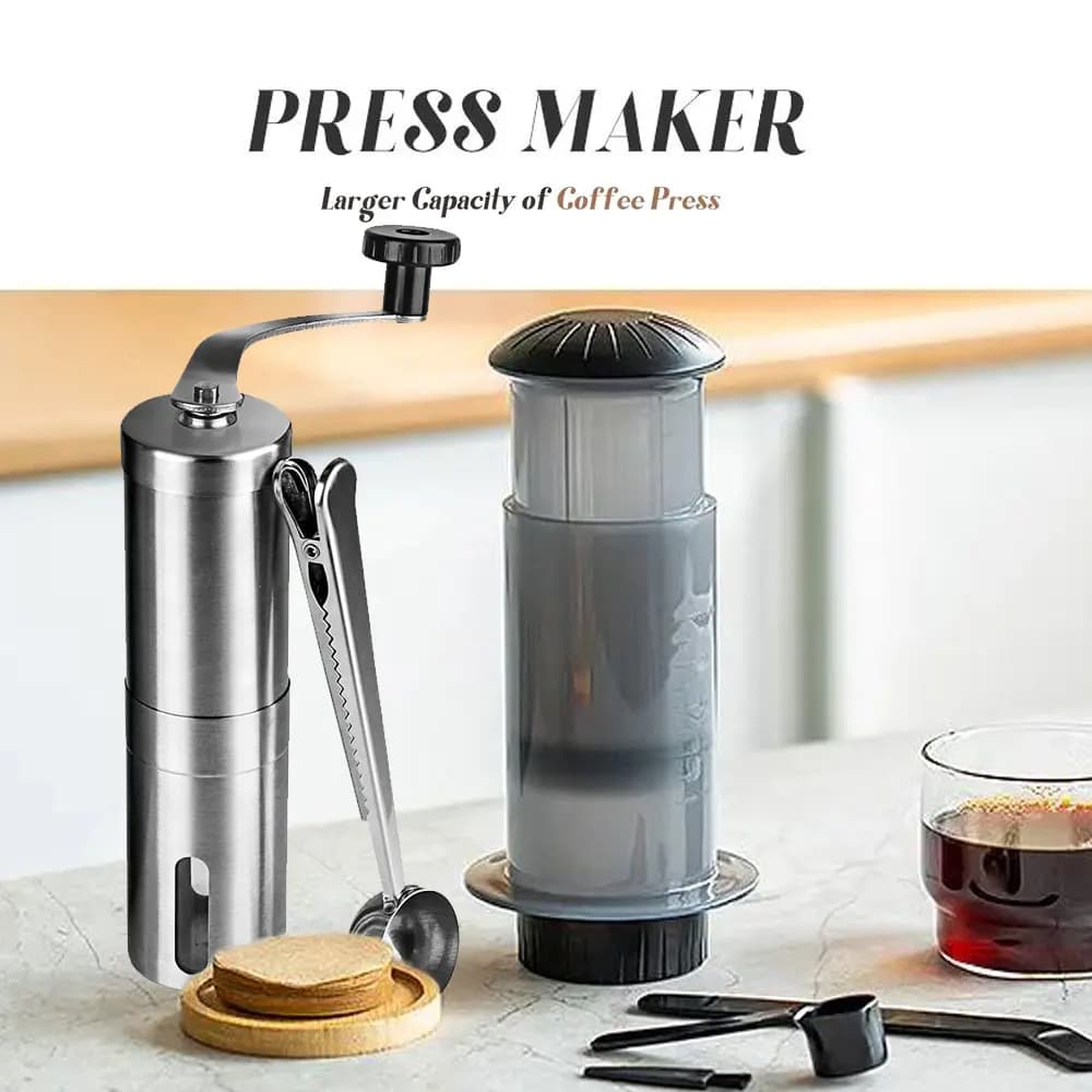 300ml آلة AeroPress صانع قهوة إسبريسو محمول كافيه 프렌치 بريس كوفي بوت مع مجموعة ورق فلتر مجموعة بار مع مطحنة