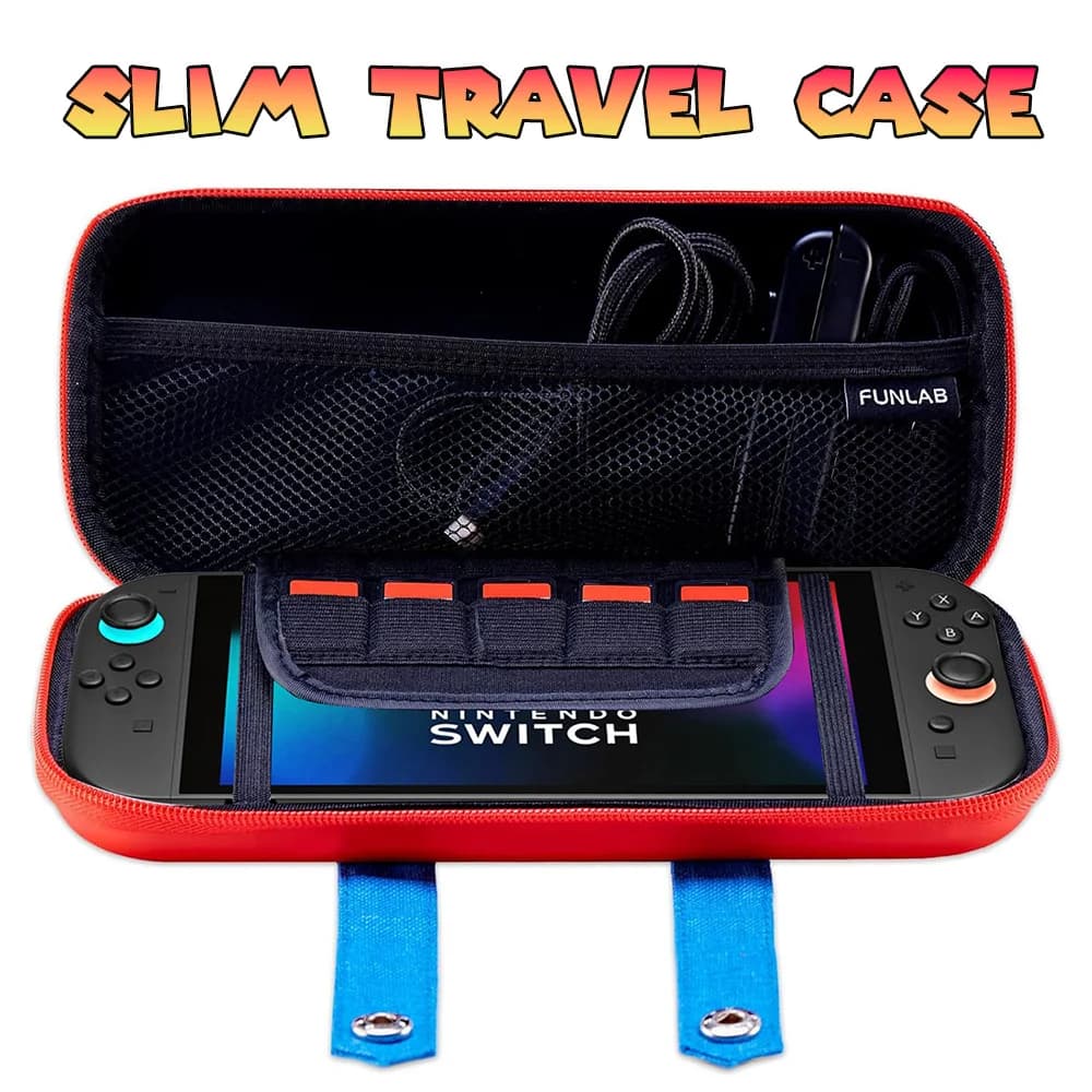 حقيبة سفر رفيعة لملحقات نينتندو سويتش 2025، غلاف صلب من مادة EVA مقاوم للماء، حقيبة يد للتخزين لجهاز NS 2 - 4