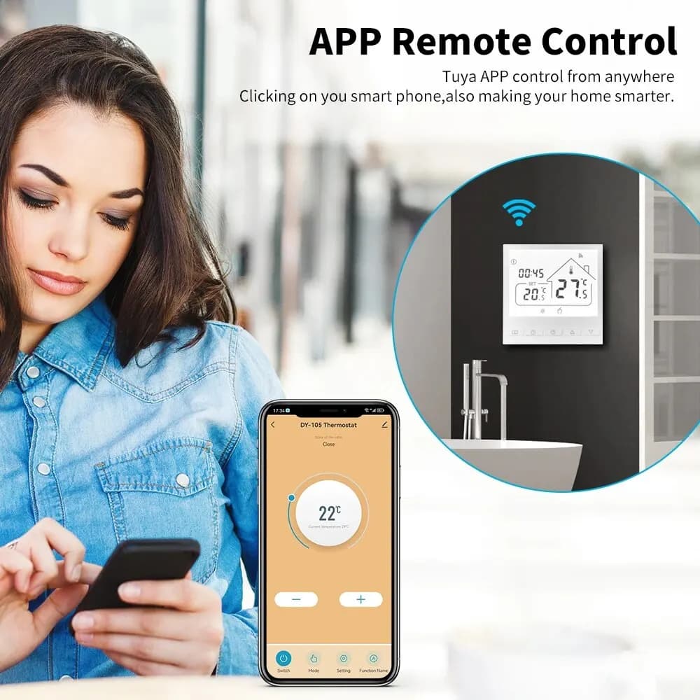 Tuya Smart WiFi Thermostat Water/Gas Boiler Electric Floor Water Heating Temperature Controller for Google Alexa Yandex Alice - 2