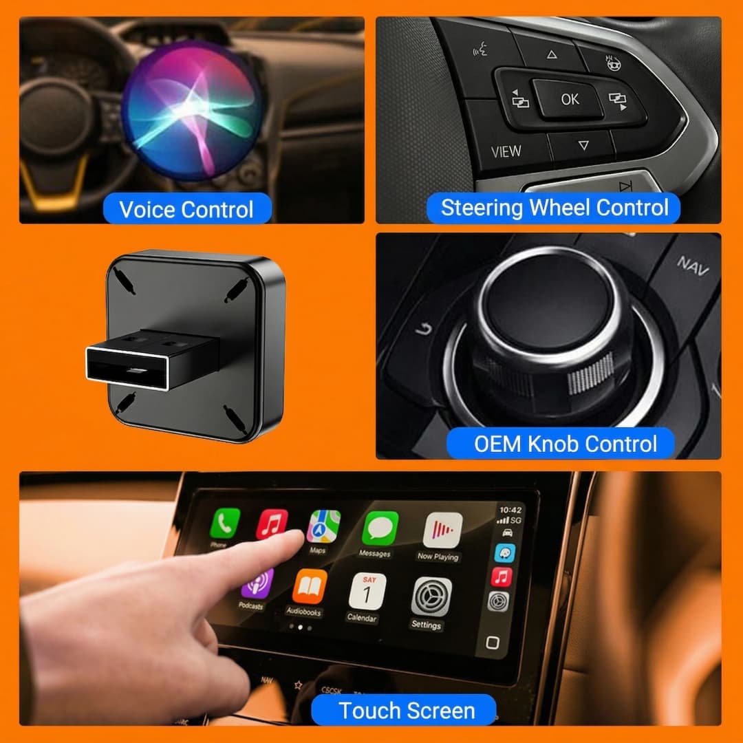 2026 New Smart Wireless CarPlay Android Auto Adapter Hassle-Free Plug&Play Stable BT WiFi Connect OTA Updates For Toyota Audi VW - 5