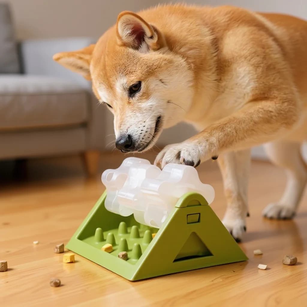 Interactive Dog Toys Food Dispenser Toy - Puzzle Feeder with Leak-Proof Design Slow-Feeding Design Durable PP Material for Dogs - 2