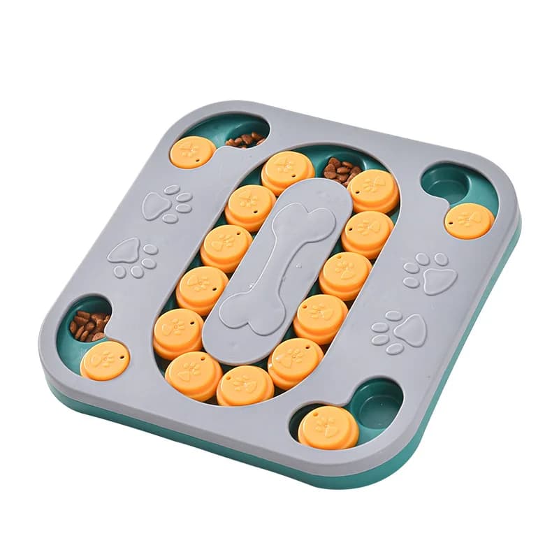ألعاب ألغاز للكلاب مغذية بطيئة تفاعلية زيادة معدل ذكاء الجراء موزع طعام وعاء أكل بطيء غير قابل للانزلاق لعبة تدريب للقطط والكلاب الأليفة - 5