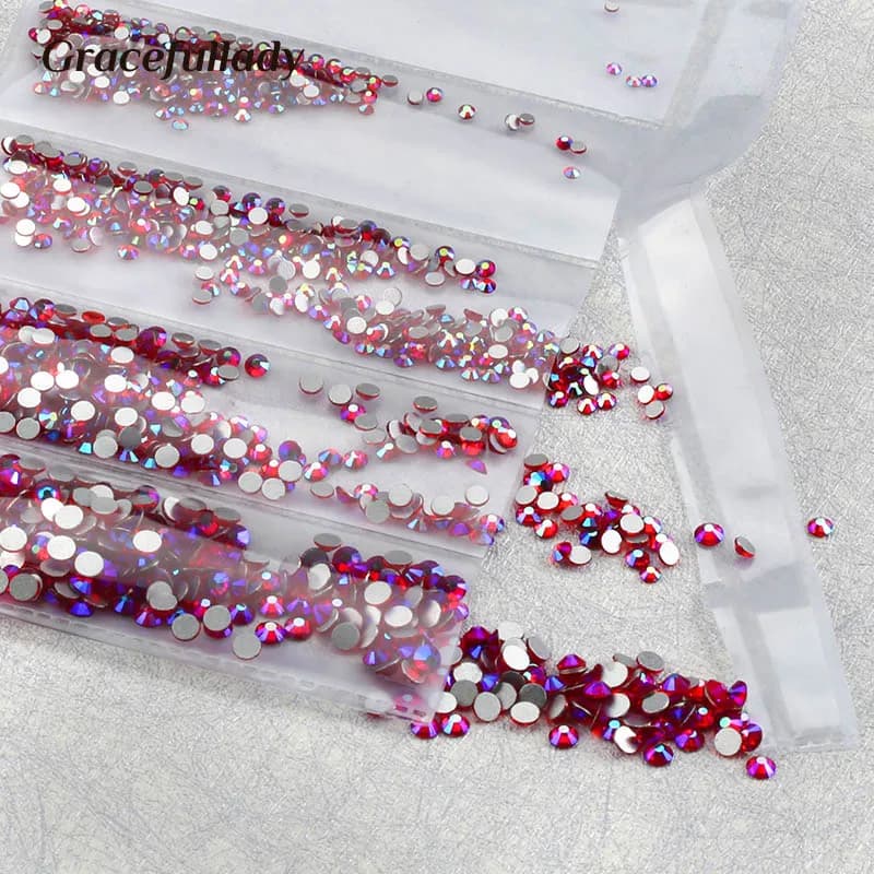 Multi-Size Glass Nail Rhinestones For Nails Art Decorations Crystals Strass Charms Partition Mixed Size Rhinestone Set - 2