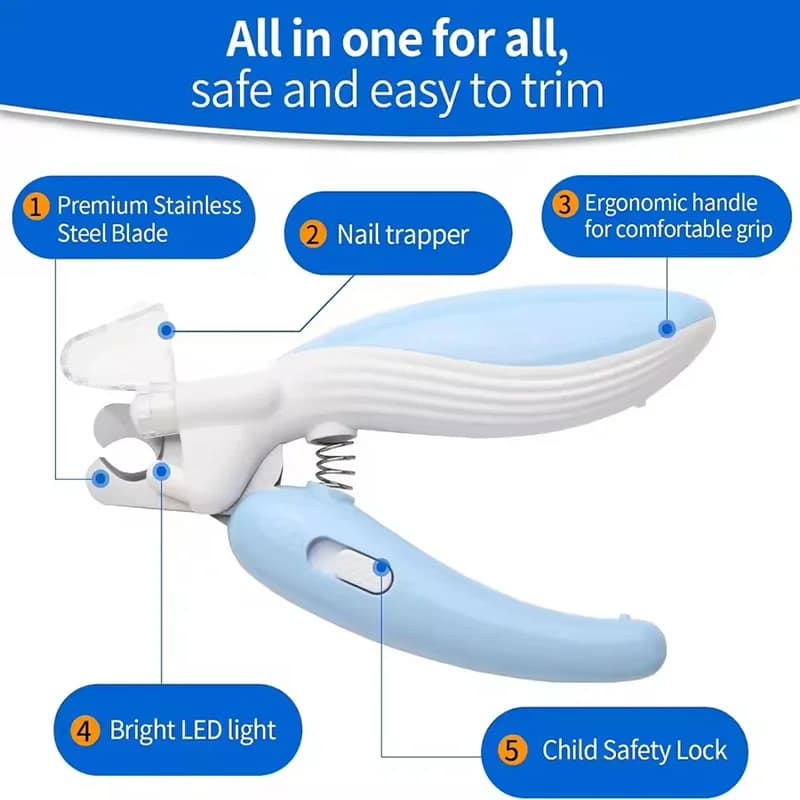 مقص أظافر الحيوانات الأليفة للكلاب والقطط، مقص توفير الجهد للعناية بمخالب الحيوانات الأليفة للكلاب والقطط والحيوانات الصغيرة - 3