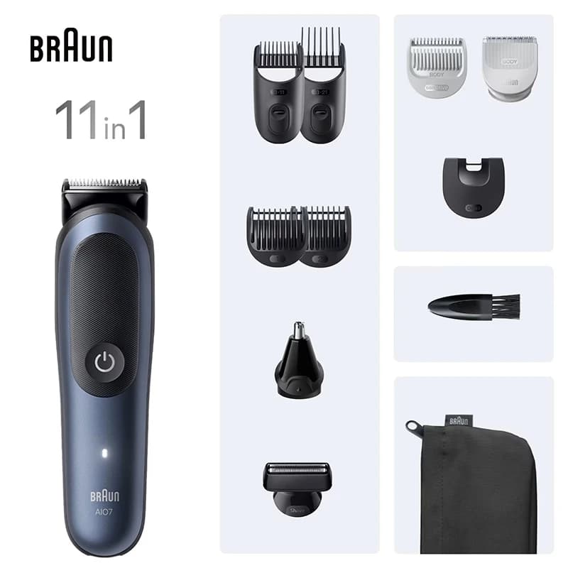 مجموعة قص شعر براون Series 7 AIO7540، 11 في 1، شفرة دقيقة ProBlade، مقاومة للماء، عمل حتى 120 دقيقة - 2
