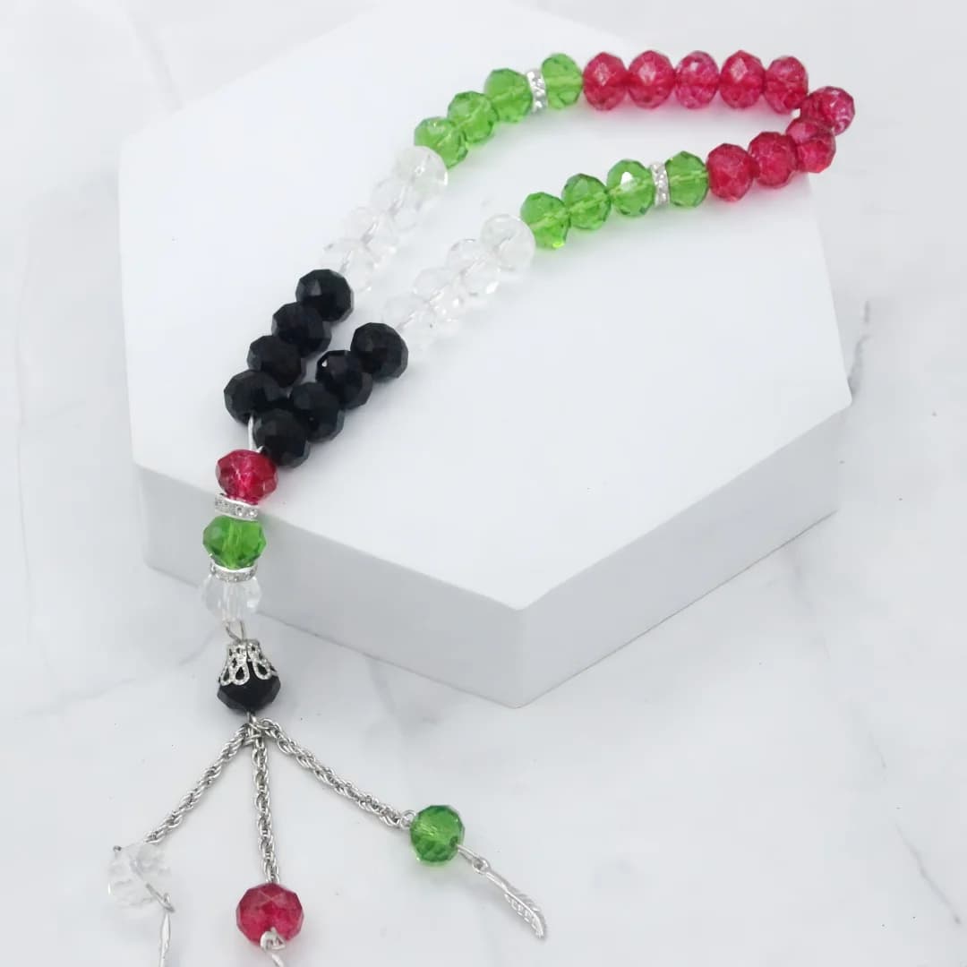 5 حزم مسبحة مسلمة ملونة 10 ملم 33 حبة فاصل محراب عد تصميم رائع مسبحة صلاة - 4