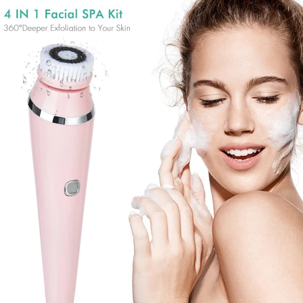 Electric Facial Brush Electric Rechargeable Waterproof exfoliating peel deep cleansing skin pore face cleanser facial cleaning - 2