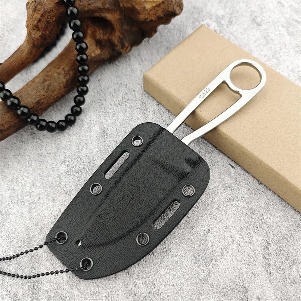 سكين جيب ثابت عالي الجودة، نصل D2، حقيبة Kydex، سكين متعدد الوظائف لتقطيع الفواكه، تصميم متين - 4