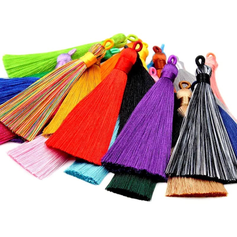 5Pcs 85mm Colorful Silk Tassel Pendant For Party Home Curtain Decoration Craft DIY Earrings Jewelry Bookmark Making Accessories
