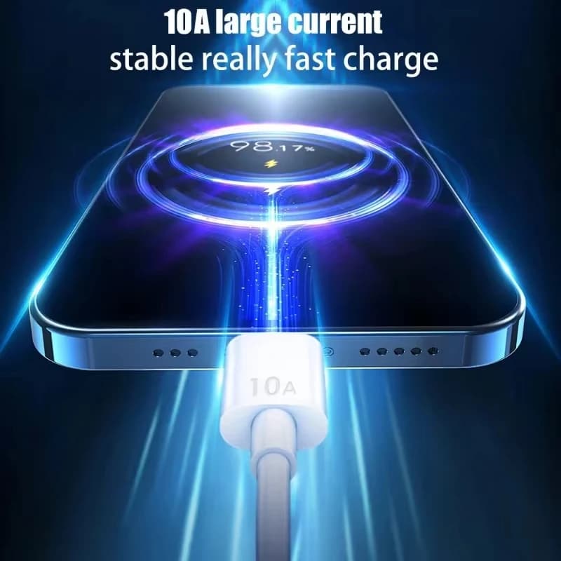 كابل مايكرو USB من NNBILI، 3 قطع، 10 أمبير، شحن سريع، كابل USB لهواتف سامسونج جالاكسي S7 وS6 وPS4 وMP3 والتلفزيون والأندرويد، كابلات بيانات 1 متر - 4