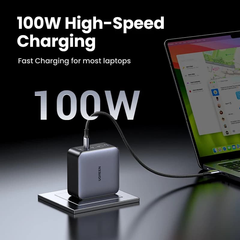UGREEN 100W GaN Charger 5 Ports USB C Charger QC4.0 3.0 PPS For Macbook Air Laptop Tablet PDFast Charger For iPhone 17 16 15 Pro - 3