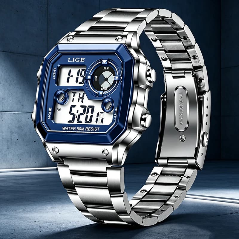 LIGE 2026 NEW Top Brand Luxury Men Watch Military Digital Watches Sport Wristwatch Mens Waterproof Clock Male Relogio Masculino