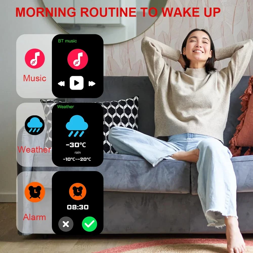 ساعة كيشويو H9 الذكية 2025 - شاشة HD 2.01 بوصة، مكالمات، معاينة الرسائل، وضع رياضي، توقعات الطقس - 5