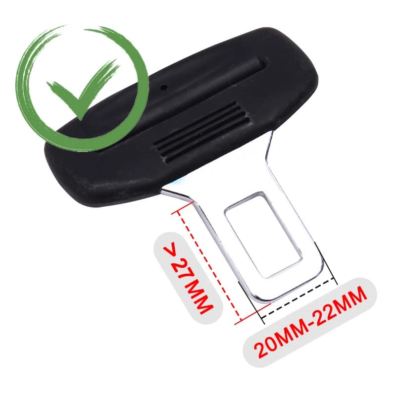 Car Seat Belt Extender Safety Seatbelt 21-22mm Long-lasting Black Seatbelt Extender Car Auto D Type With Safety Buckle - 3