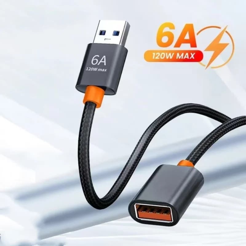 6A USB 3.0/2.0 USB تمديد كابل للكمبيوتر المحمول الذكي PC TV Xbox One SSD USB تمديد كابل موسع الحبل كابل صغير سريع السرعة - 2