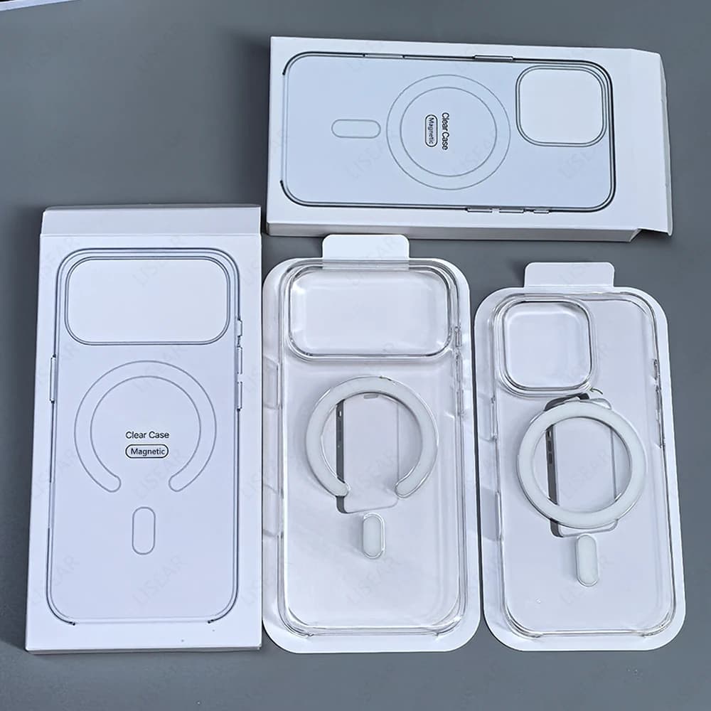 غطاء هاتف شفاف أصلي لهاتف آيفون 17 Air و16 و15 و14 و13 و12 Pro Max Mini متوافق مع شحن لاسلكي Magsafe بزر كاميرا تعمل باللمس - 6