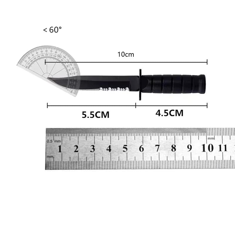 Stainless Steel Mini Outdoor Knife, Portable Camping Straight Blade Knife, Necklace Tool Knife, Multi-functional Survival Knife - 6