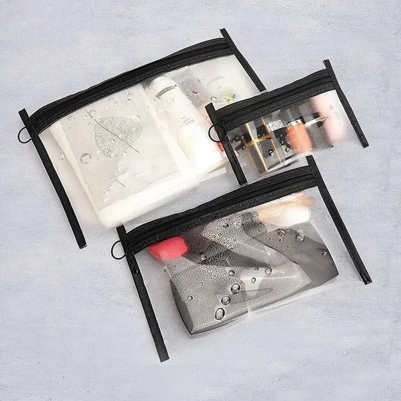 حقيبة مكياج شفافة من كلوريد البولي فينيل للنساء ، حقائب مستحضرات تجميل ، حقيبة غسيل أدوات الزينة ، منظم مستحضرات التجميل للسفر ، محفظة عملات معدنية للأطفال ، حقيبة بطاقات - 5