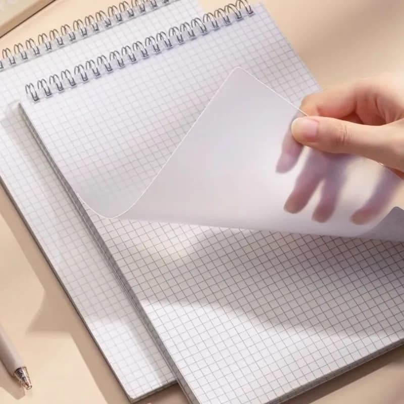 دفتر ملف لولبي A4 A5 B5 دفتر 120 ورقة ورق شبكي 240 صفحة دفتر غلاف PP للطلاب المدرسة - 4