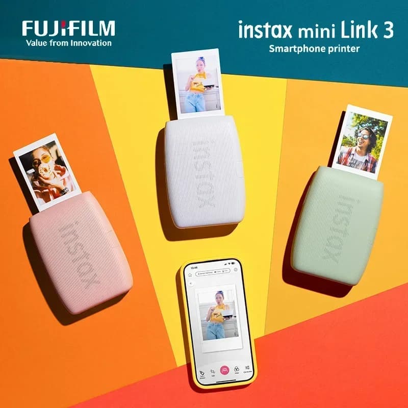 طابعة Fujifilm Instax Mini SE Link WIDE Link 3 أصلية، طابعات صور Instax، اتصال بتطبيق الهاتف الذكي، آلة أفلام جديدة - 5