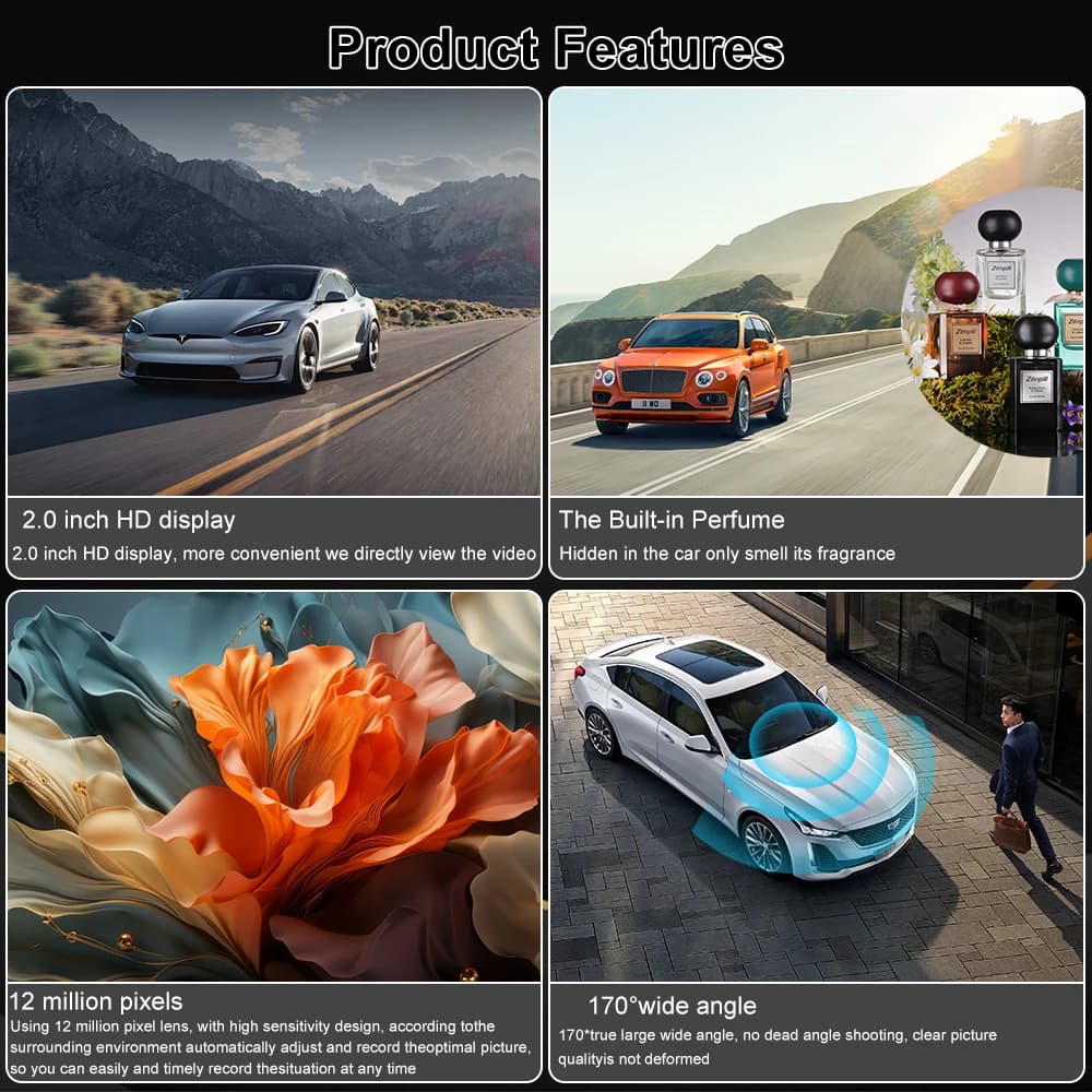 4K HD Car DVR DashCam New Vehicle Recorder 1080P Video Recorder 170 Angle Niht Vision Car Cycle Recorders Smart Car Dash Camera - 2