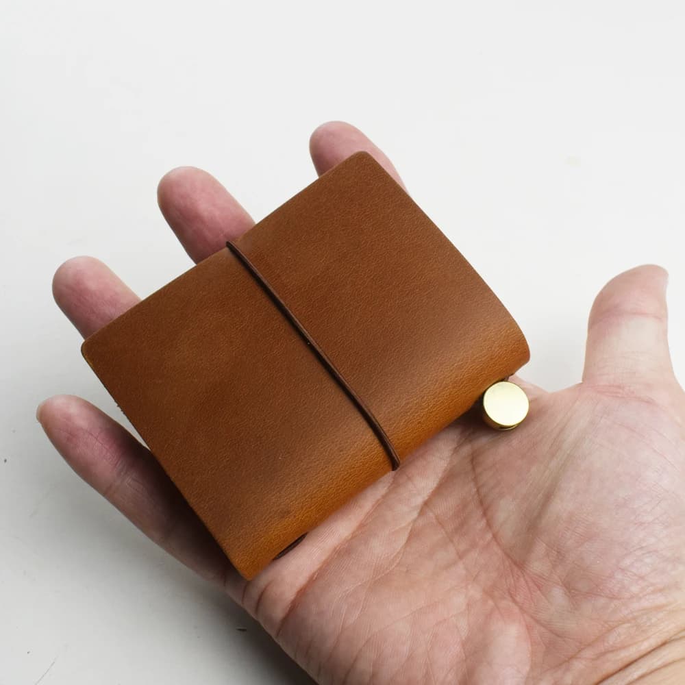 دفتر جيب من الجلد الطبيعي، يدوي الصنع، خمر، جلد البقر، يوميات، مجلة، كراسة رسم، مخطط، مفكرة، دفتر ملاحظات - 3