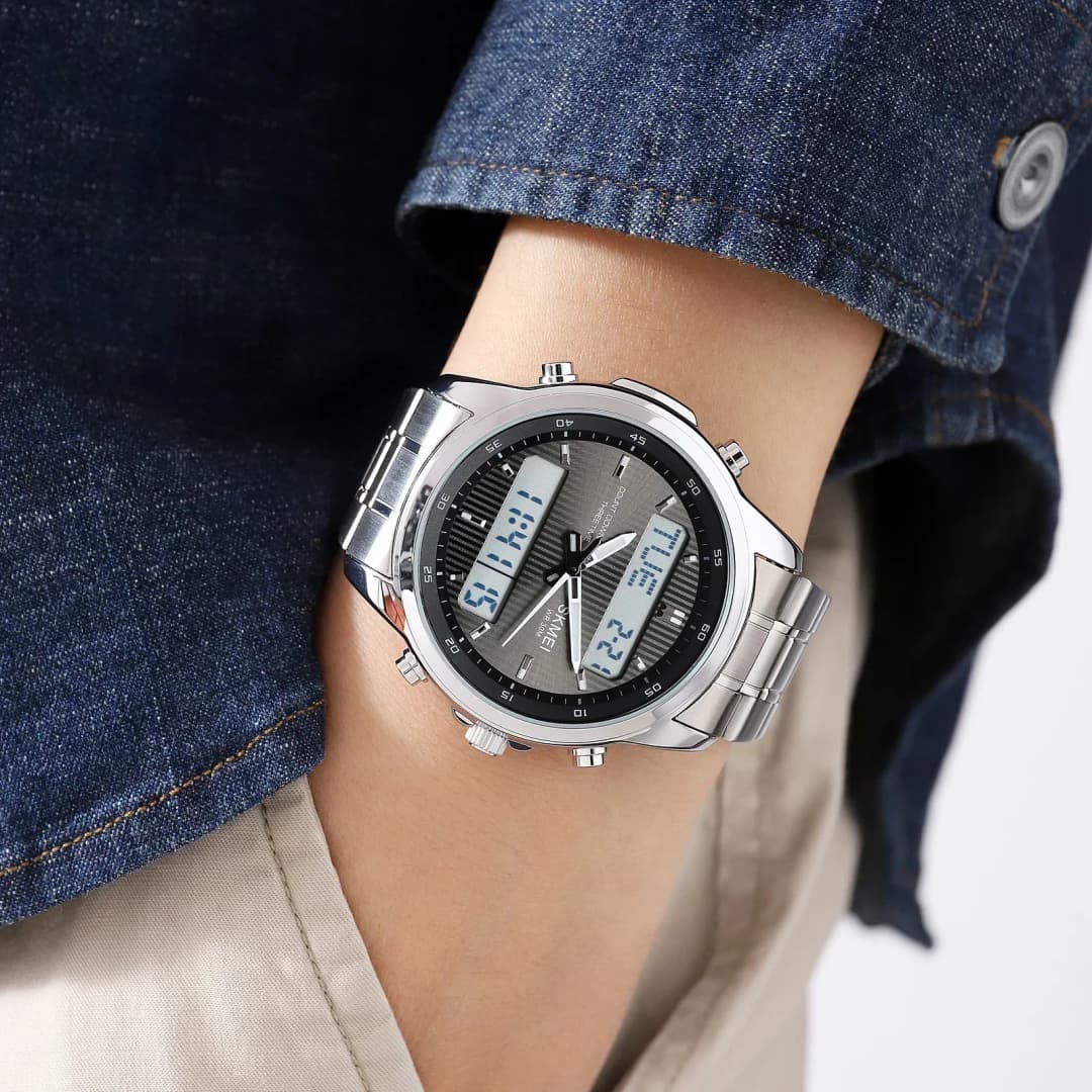 Skmei 2049 Fashion Watches  Men's Watch Backlit Sport Waterproof Alarm Clock 3 Time Countdown Timer Digital Watch - 4