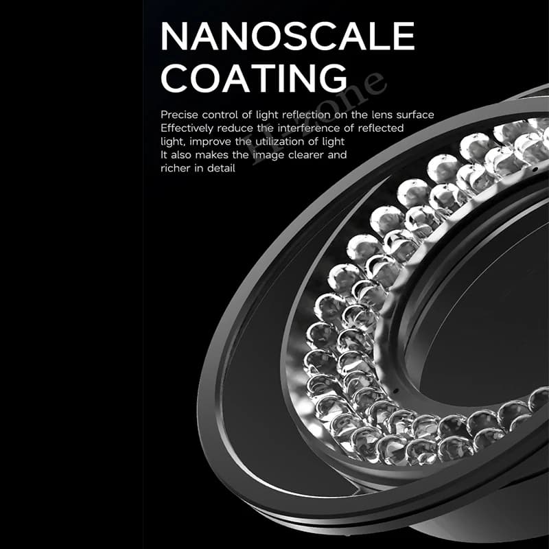 ميكانيك LS720 إضاءة حلقية مجهرية مستقطبة تقضي على الانعكاسات مناسبة لمعظم المجاهر الاستريو بحجم 48 مم - 6
