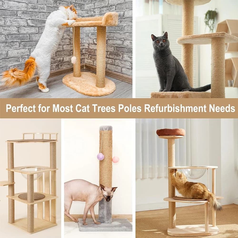 عمود خدش قطط 2 قطعة، إكسسوارات DIY لإطار تسلق القطط، مناسب لإطار تسلق القطط أو استبدال القديم والتالف - 5