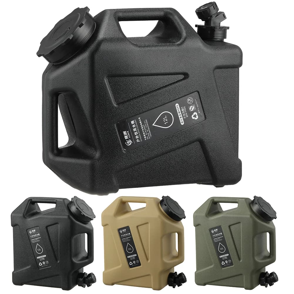 10/11/12L Outdoor Water Bucket Large-Capacity Portable Water Bag Container with Faucet Driving Water Tank for Picnic Hiking - 2