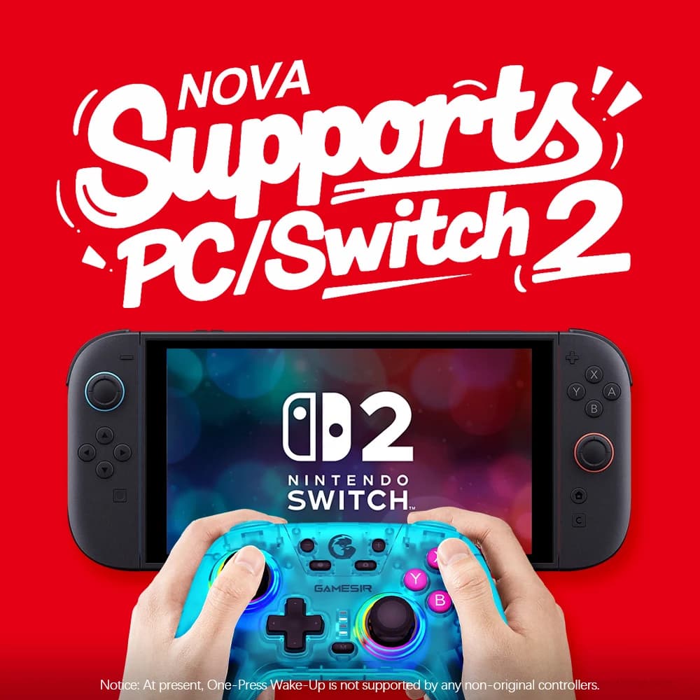 Gamesir Nova PC Gamepads For Nintendo Switch 2 Controller Windows Steam Switch Android IOS Gamer Hall Effective Sticks HD Rumble - 2