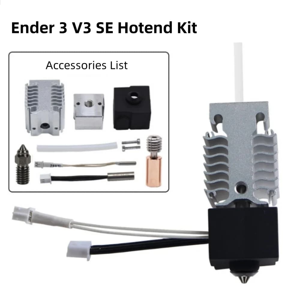 Creality Ender 3 V3 SE Hotend Kit Titanium Alloy Throat Bimetal Heatbreak 24V 40W J-head Ender-3 V3 SE Heating Block Kit - 6