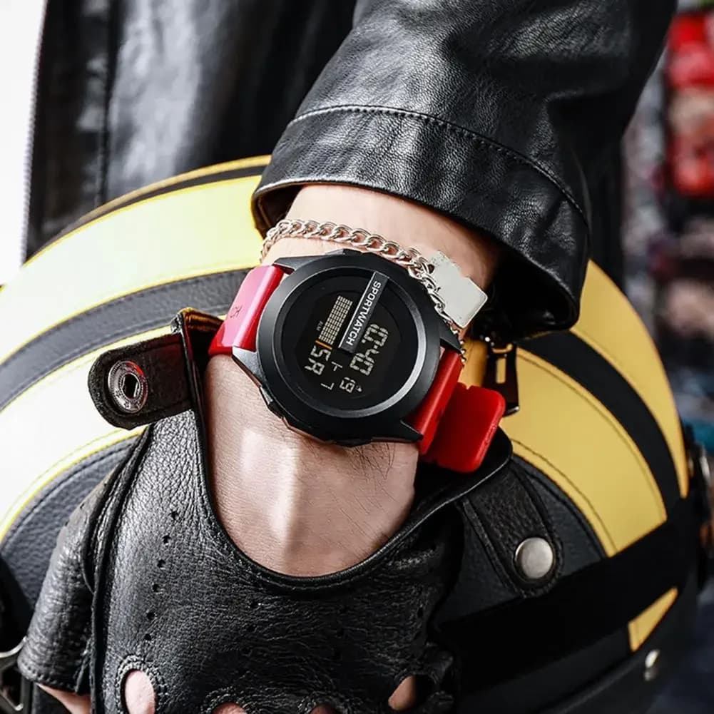 Men's Sports Watches Alarm Clock Multifunction Men LED Digital Watch Waterproof Fitness Sport Electronic Watch for Male Clock - 4