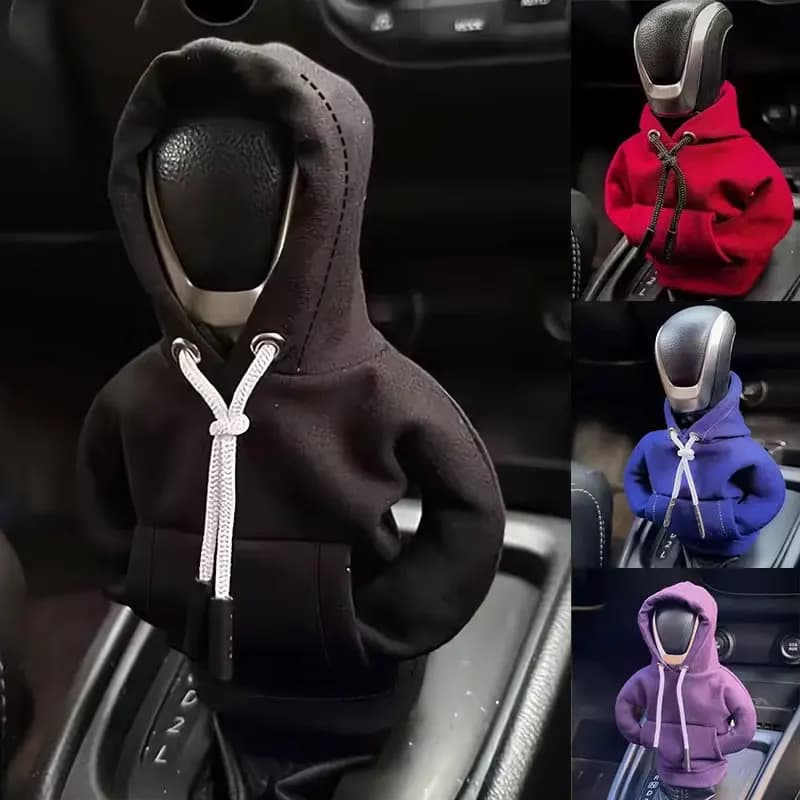 New Car Gear Shift Hoodie Cover Shift Cover Gear Handle Decoration Fits Manual Automatic Car Shift Lever Interior Decor Ornament - 5