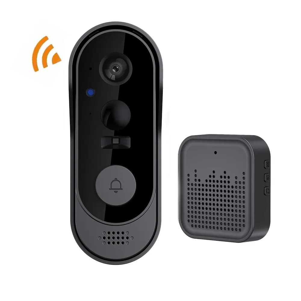 كاميرا جرس باب فيديو لاسلكي من Tuya WiFi، إنتركوم فيديو HD، حماية أمنية للمنزل الذكي مع رؤية ليلية للمكتب والمنزل